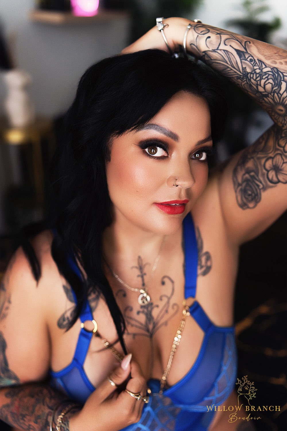 Upper Coomera boudoir photo session with soft natural lighting and elegant posing
