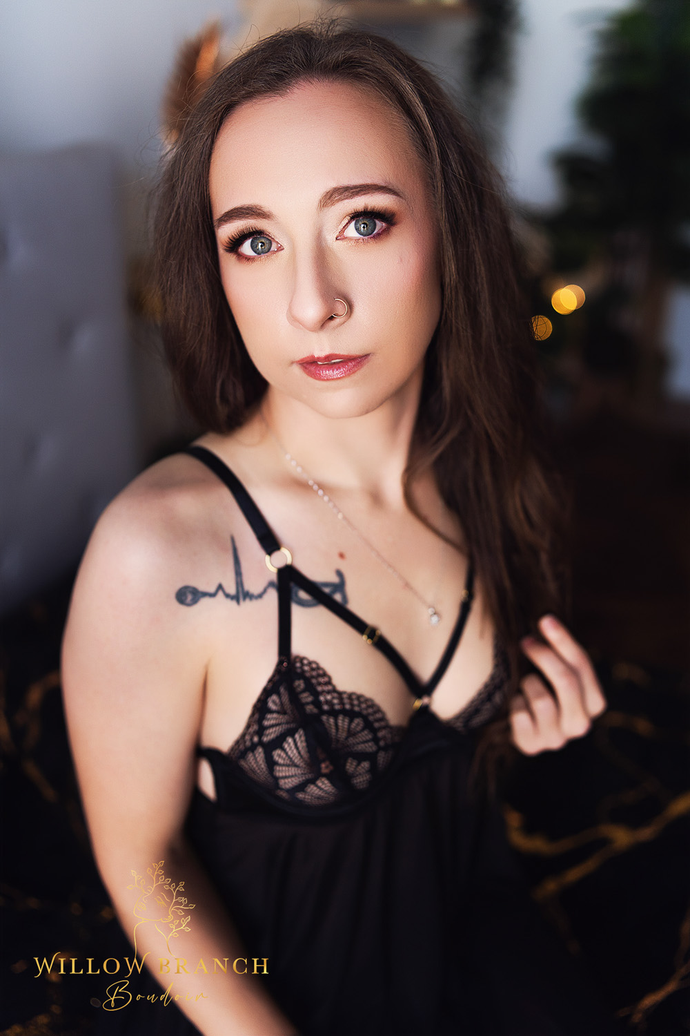 Gold Coast boudoir photography close up with soft lighting and textures